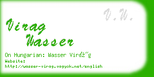 virag wasser business card